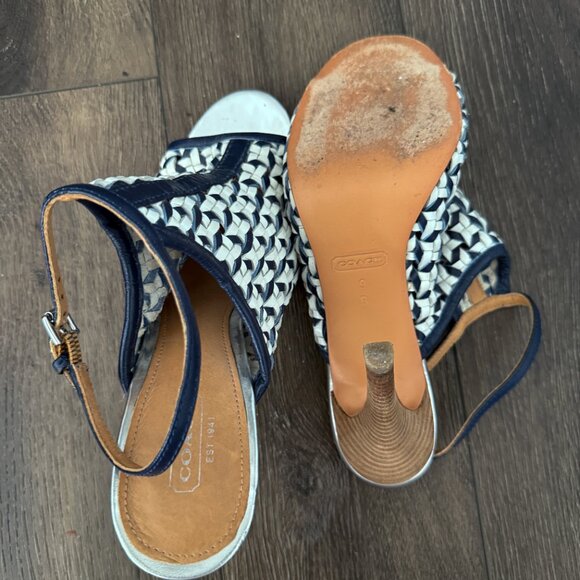 COACH - Leela Heels - Blue/White/Silver - 39 ( 9 ) - Picture 4 of 4